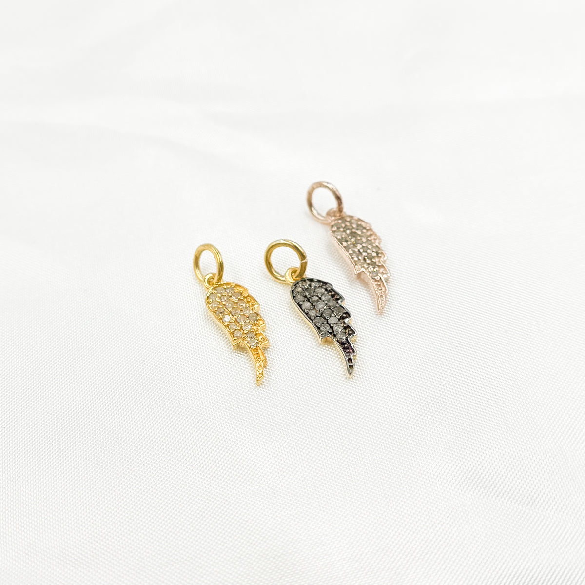 Diamond & Sterling Silver Wing Charm