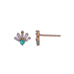 Load image into Gallery viewer, EFD54403. 18K Solid Gold Diamond &amp; Gemstone Earring