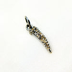 Load image into Gallery viewer, DC404. Diamond Sterling Silver Mini Horn Charm
