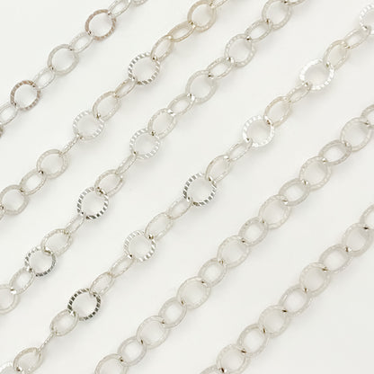 Hammered Round Link Chain