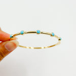Load image into Gallery viewer, BNZ68414. 14K Solid Yellow Gold and Gemstone Bangle