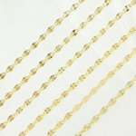 Load image into Gallery viewer, 14k Solid Yellow Gold Marina Diamond Cut Link Chain. 040FA1P122byFt
