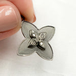 Load image into Gallery viewer, DP716. Diamond Sterling Silver Flower Pendant
