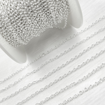 Load image into Gallery viewer, 925 Sterling Silver Smooth Oval Link Chain. V196SS
