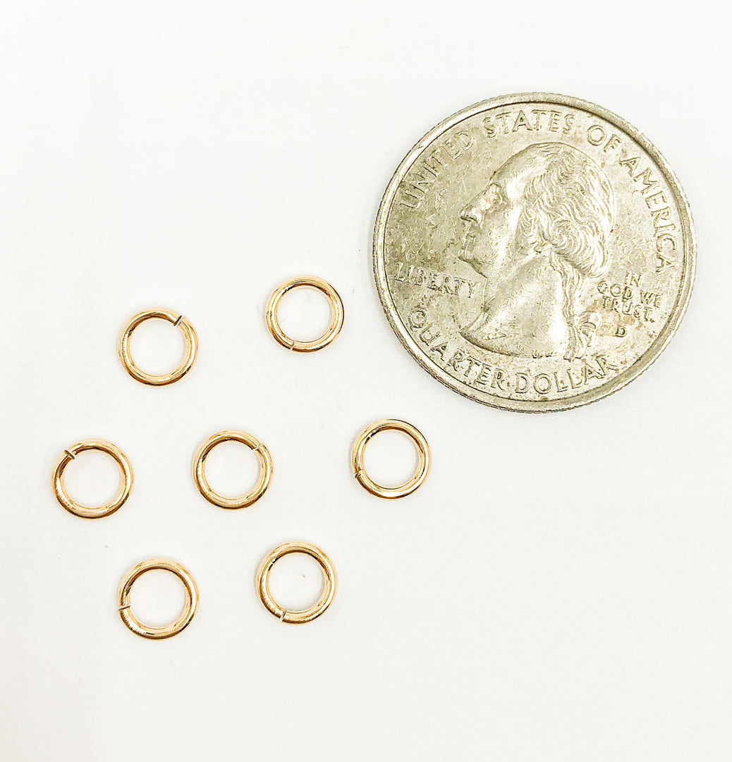 4004522. Gold Filled Open Jump Ring  C&L 18ga 6mm