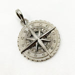 Load image into Gallery viewer, DP763. Diamond Sterling Silver Nautical Compass Pendant
