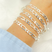 Sterling Silver Flat Figaro Link Chain