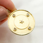 Load image into Gallery viewer, DP791. Diamond Sterling Silver Round Star Pendant
