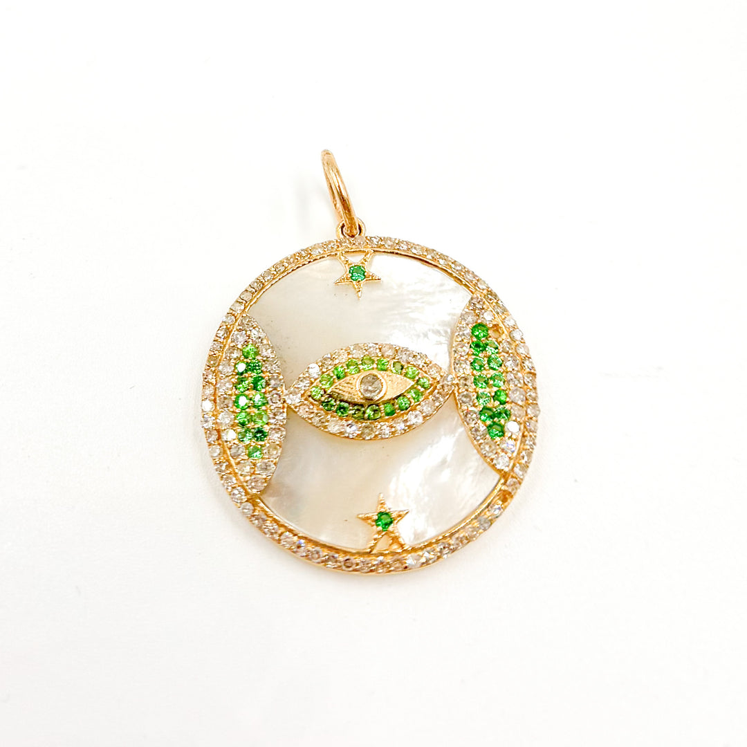 Buy Round Evil Eye and Stars Pendant