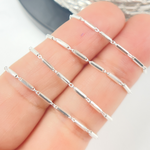 Load image into Gallery viewer, Sterling Silver Diamond Cut Bar Link Chain
