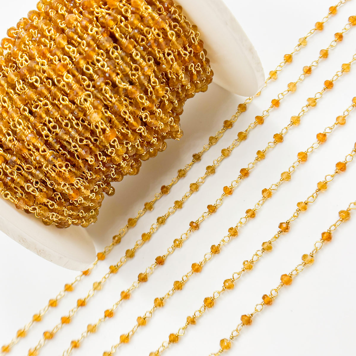 Buy Citrine Wire Wrap Chain