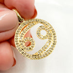 Load image into Gallery viewer, DC329. Diamond Sterling Silver Round Cancer Zodiac Pendant
