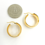 Load image into Gallery viewer, GER94. 14K Solid Gold Smooth Hoop Earrings
