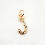 Load image into Gallery viewer, DC557. Diamond Sterling Silver Letter &quot;J&quot; Charm
