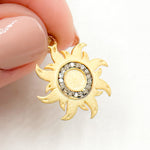 Load image into Gallery viewer, DP652. Diamond Sterling Silver Sun Pendant
