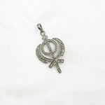 Load image into Gallery viewer, DP037. Diamond Sterling Silver OM Symbol Pendant
