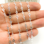 Load image into Gallery viewer, V18DCSS. Sterling Silver Hammered Diamond Shape Link Chain
