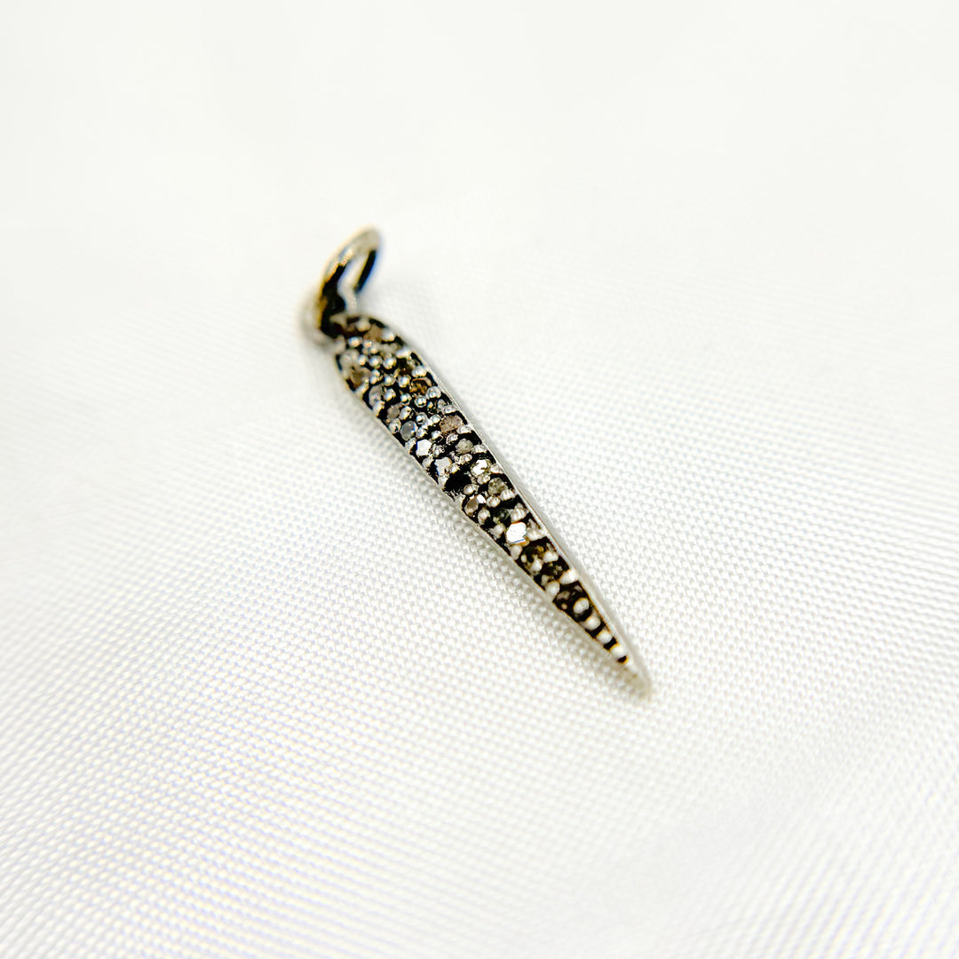 DC926. Diamond Sterling Silver Spike Pendant