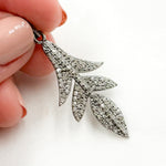 Load image into Gallery viewer, DP320. Diamond Sterling Silver Leaf Pendant
