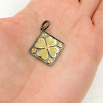 Load image into Gallery viewer, DP781. Diamond Sterling Silver Square Flower Pendant
