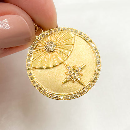 Buy Diamond Sterling Silver Round Star Pendants