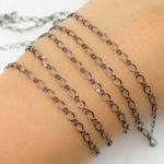 Load image into Gallery viewer, Oxidized 925 Sterling Silver Long &amp; Short Link. V230BR
