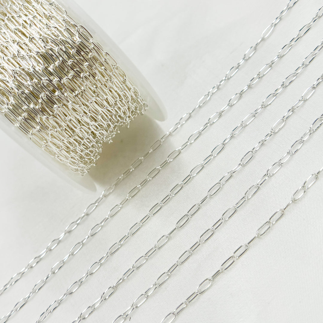 1806SS. Sterling Silver Paperclip Link Chain