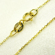 018SP3. 14K Solid Gold Wheat Chain