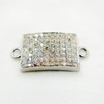 Load image into Gallery viewer, DC280. Diamond Sterling Silver Rectangle Connector
