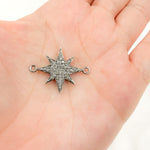 Load image into Gallery viewer, DC392. Diamond Sterling Silver Star Connector
