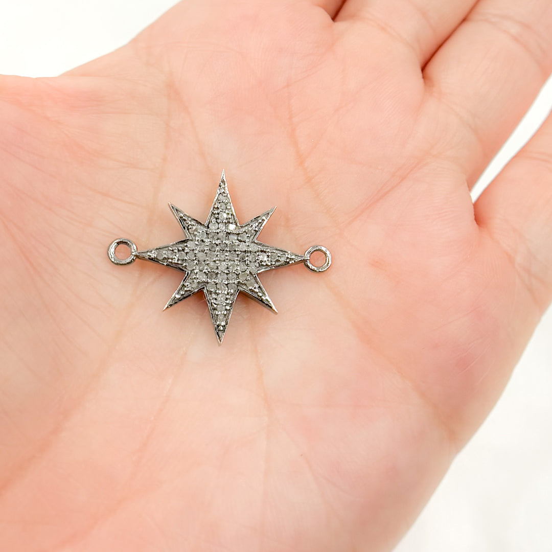 DC392. Diamond Sterling Silver Star Connector