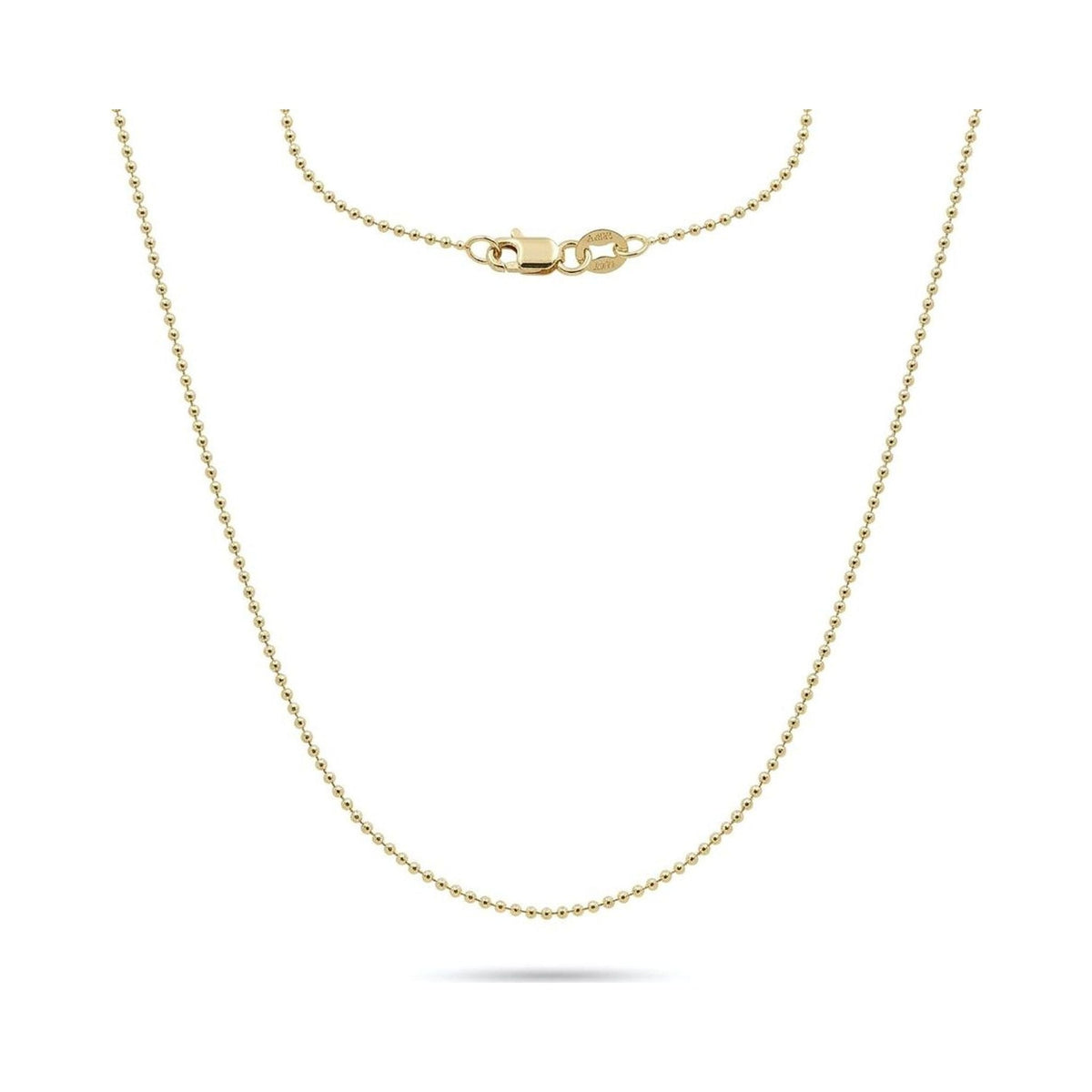 100CP. 14K Solid Gold Ball Necklace
