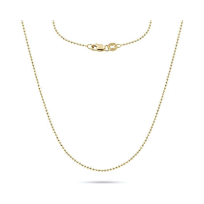 100CP. 14K Solid Gold Ball Necklace