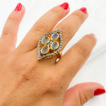 Load image into Gallery viewer, DR028. Diamond Sterling Silver Leaf Ring
