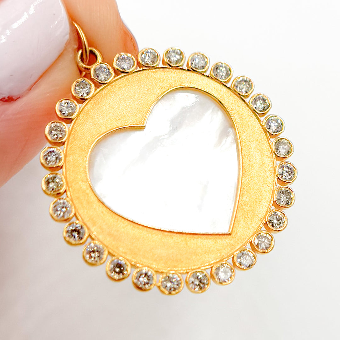 Shop Now 14K Gold Round Heart Pendant