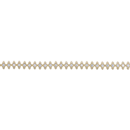 BTL65357. 14K Solid Gold Diamond Tennis Bracelet