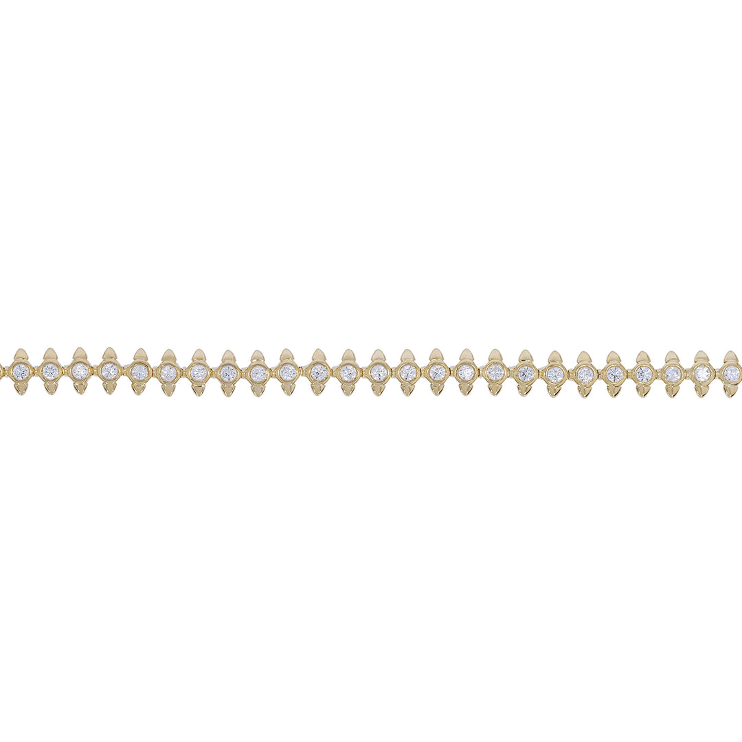 BTL65357. 14K Solid Gold Diamond Tennis Bracelet