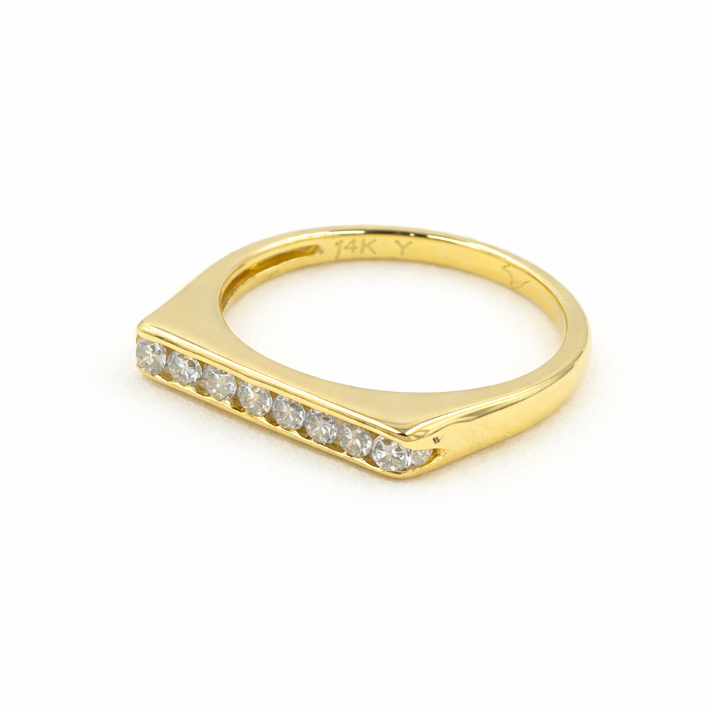 RAF01391. 14K Solid Yellow Gold Diamond Ring