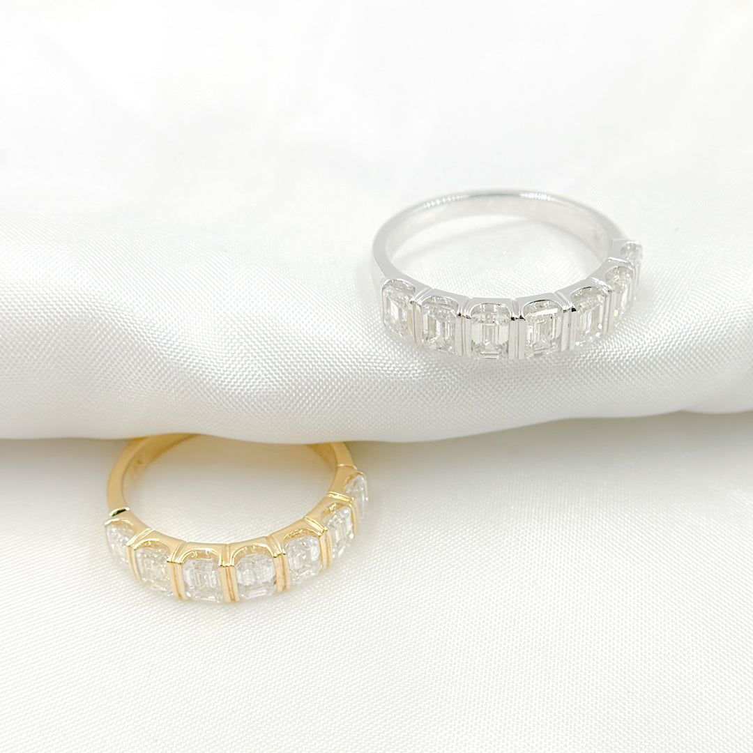14K Solid Gold Diamond Baguette Ring. RAO01408