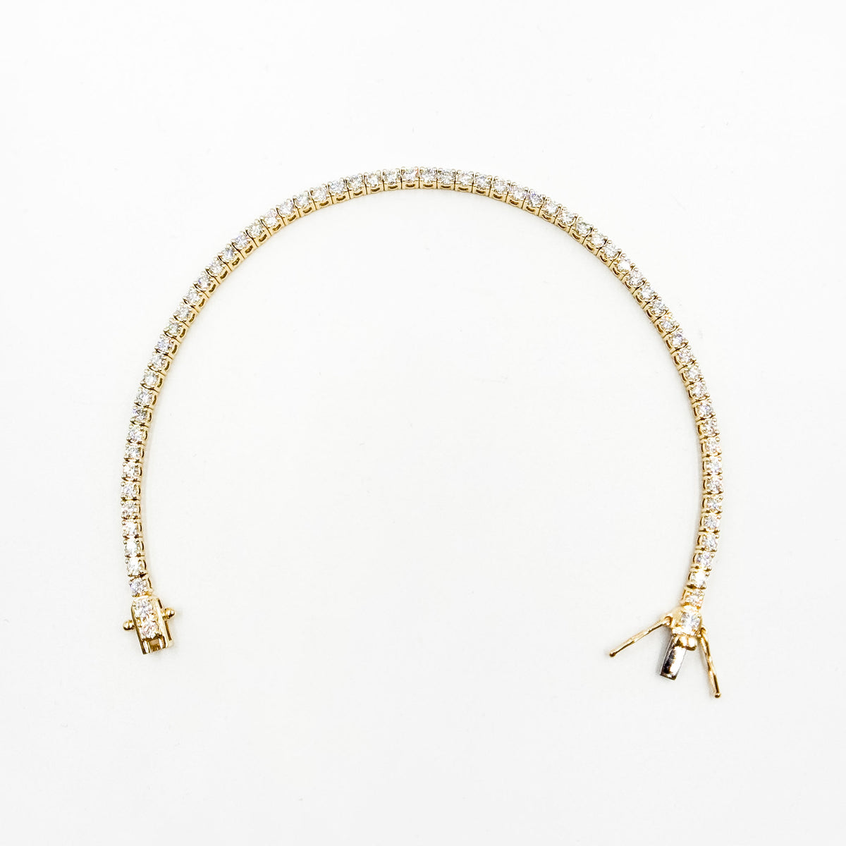BTR65085. 14k Solid Gold Diamond Tennis Bracelet