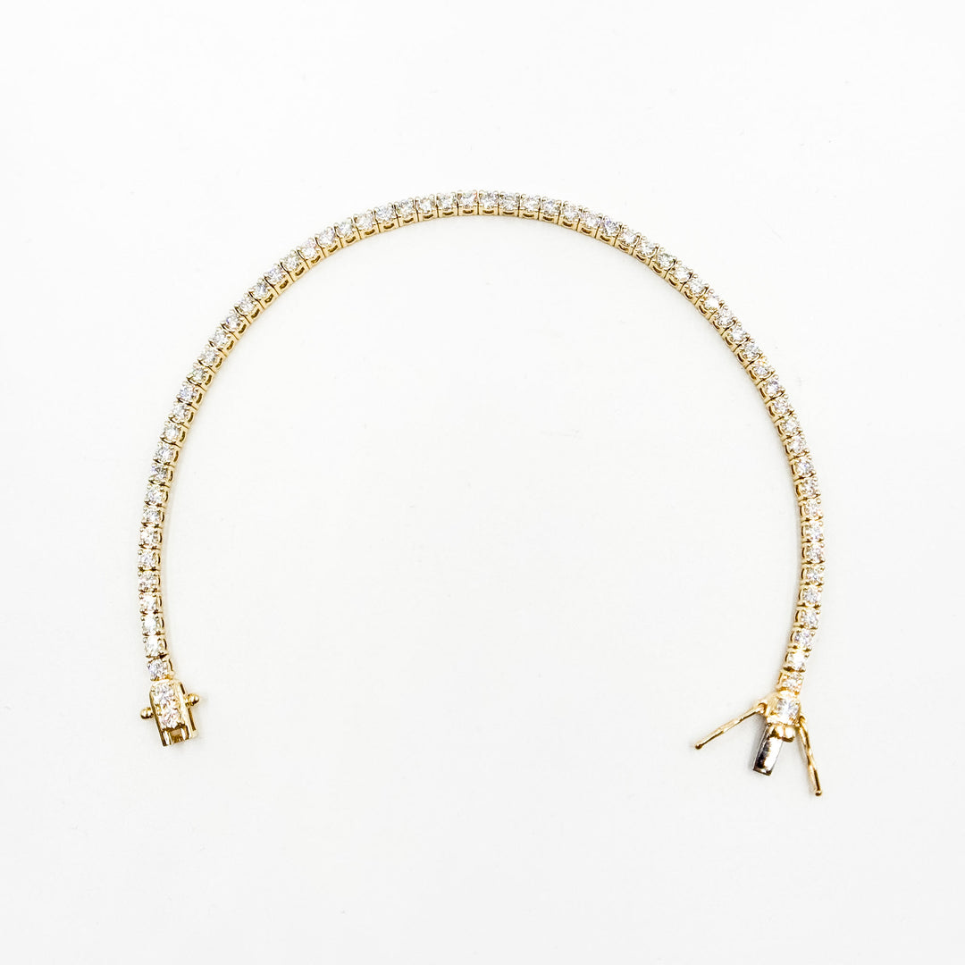 BTR65085. 14k Solid Gold Diamond Tennis Bracelet