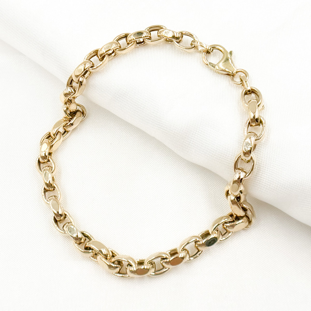 Shop Now 14K Solid Hollow Gold Cable Link Chain