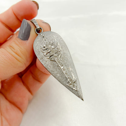 DP130. Diamond Sterling Silver Arrow Pendant