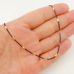 Load image into Gallery viewer, Z9GB1F. Oxidized 925 Sterling Silver Satellite Gold Plated Tube Necklace
