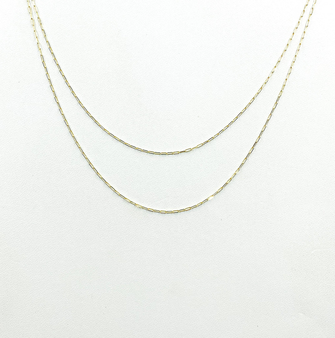14k Solid Gold Paperclip Chain. 027FVBFVT5