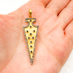 Load image into Gallery viewer, DP126. Diamond Silver Arrow Head Pendant with Gemstone
