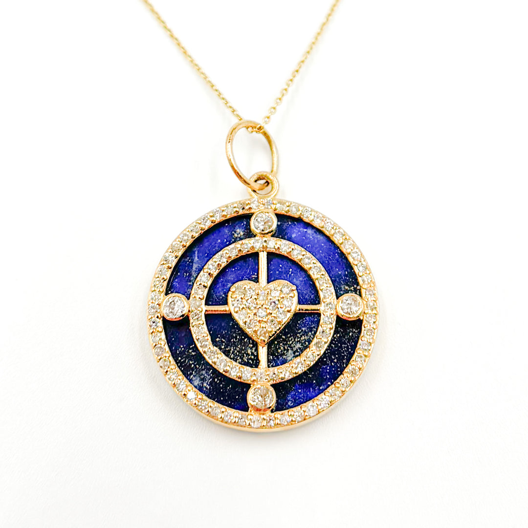 Buy Now 14K Gold Round Heart Pendants