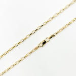 Load image into Gallery viewer, 100HVR5614000. 14K Solid Yellow Gold Diamond-Cut Oval Rolo Hollow Chain Necklace