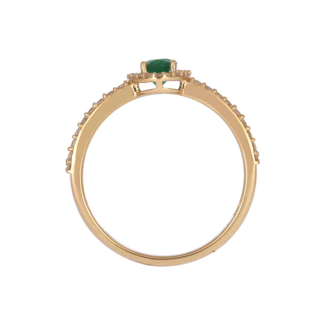 CR97175. 14K Solid Gold Diamond and Gemstone Ring