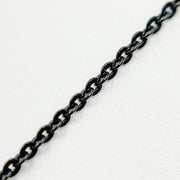 Rhodium Sterling Silver Cable Necklace